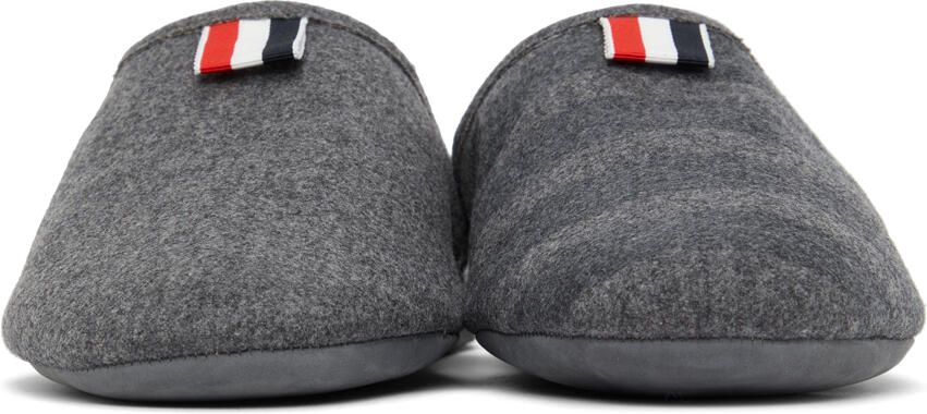 Thom Browne Grey 4-Bar Slipper - Picture 3