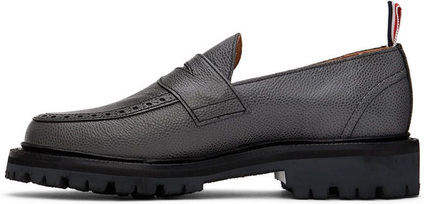Thom Browne Grey Classic Penny Loafers - Picture 3