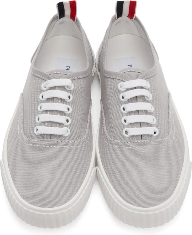 Thom Browne Grey Heritage Vulcanized Sneakers