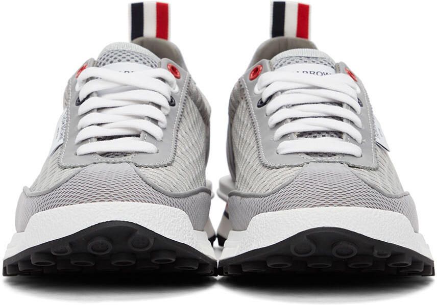 Thom Browne Grey Mesh Tech Runner Sneakers - Picture 3