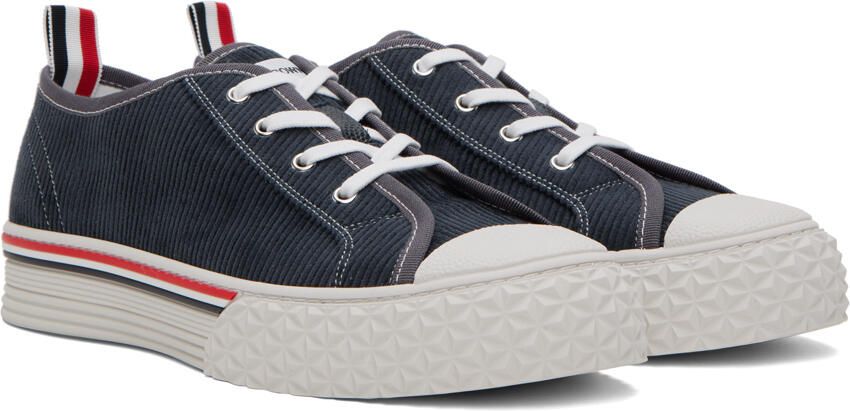 Thom Browne Navy Collegiate Sneakers - Picture 2