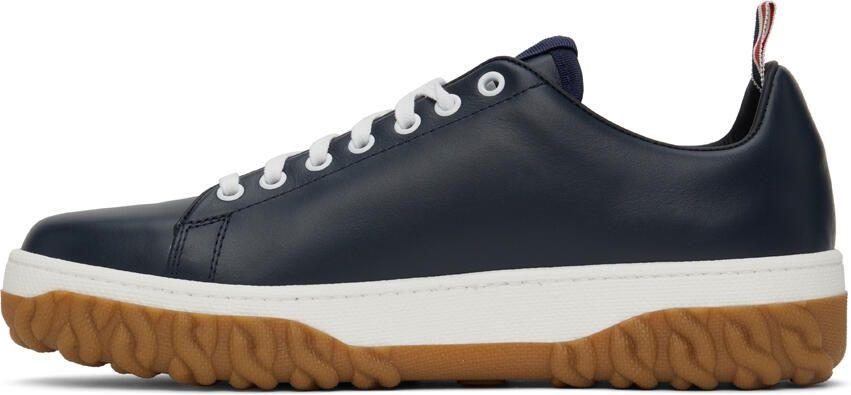 Thom Browne Navy Court Sneakers - Picture 3