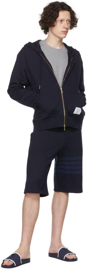 Thom Browne Navy Pool Slides - Picture 3