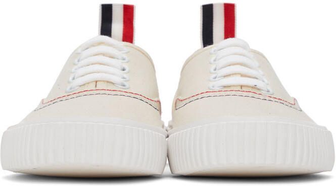 Thom Browne Off-White Heritage Vulcanized Sneakers - Picture 3