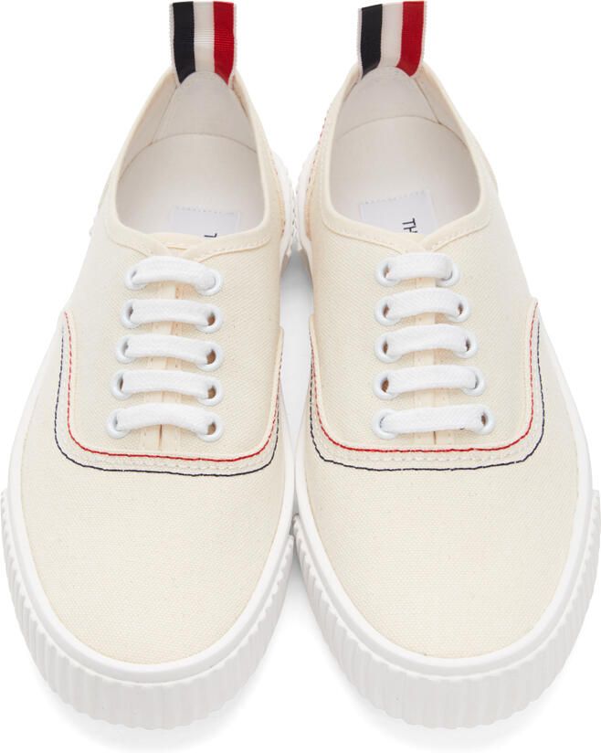 Thom Browne Off-White Heritage Vulcanized Sneakers