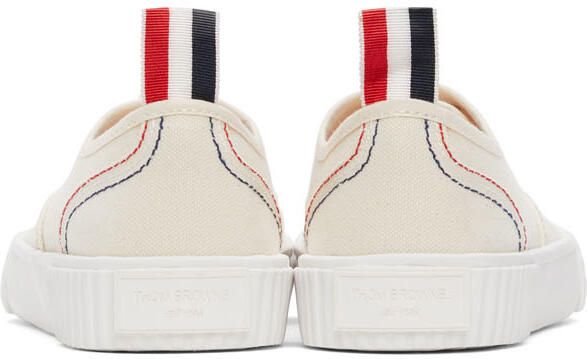 Thom Browne Off-White Heritage Vulcanized Sneakers - Picture 4
