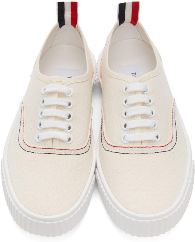 Thom Browne Off-White Heritage Vulcanized Sneakers