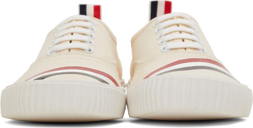 Thom Browne Off-White RWB Stripe Heritage Sneakers - Picture 3