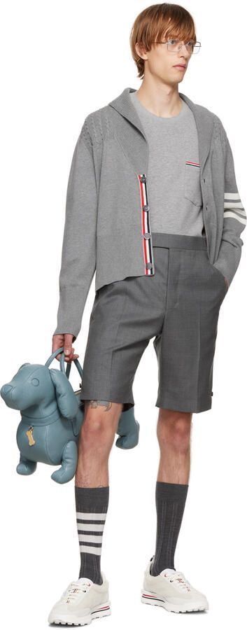 Thom Browne Off-White Shearling Tech Sneakers - Picture 4