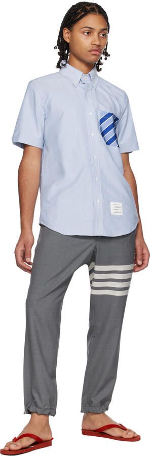 Thom Browne Red RWB Stripe Flip Flops