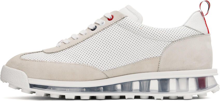 Thom Browne White & Beige Tech Runner Sneakers - Picture 3