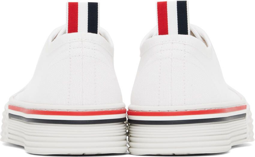 Thom Browne White Collegiate Sneakers