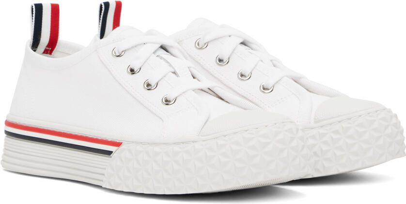 Thom Browne White Collegiate Sneakers - Picture 2