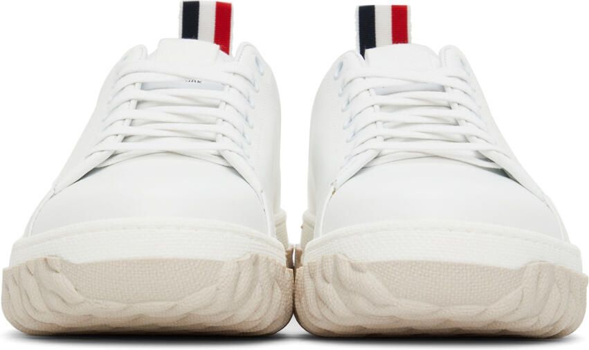 Thom Browne White Court Sneakers - Picture 3