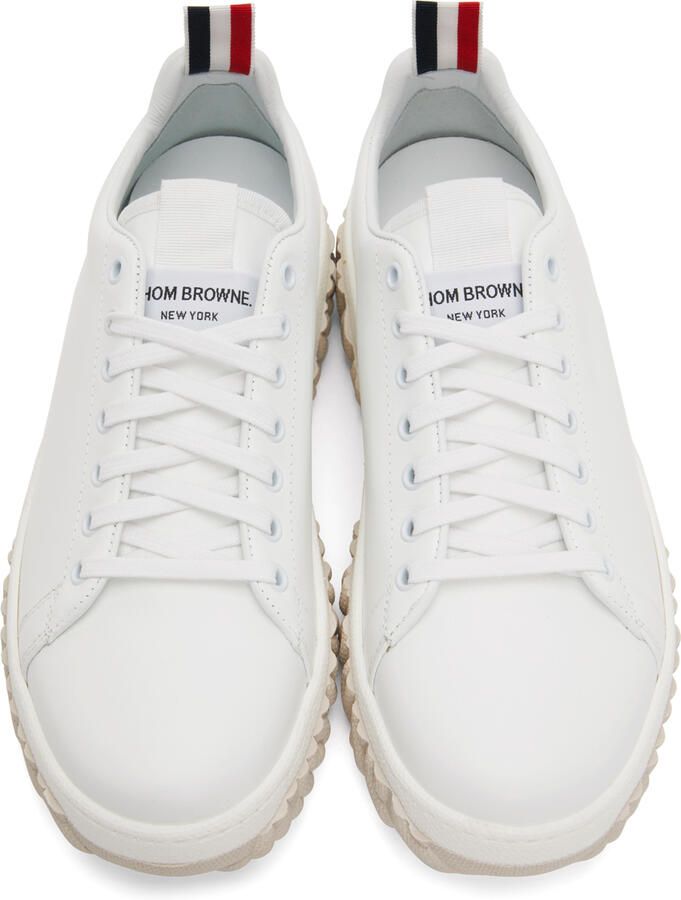 Thom Browne White Court Sneakers