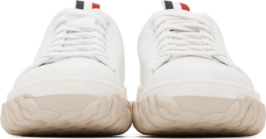 Thom Browne White Court Sneakers - Picture 3