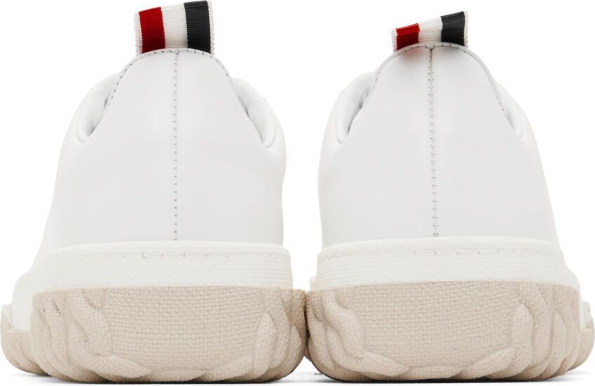 Thom Browne White Court Sneakers - Picture 2