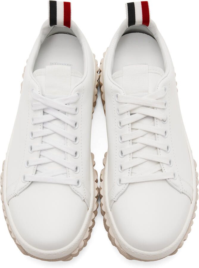 Thom Browne White Court Sneakers