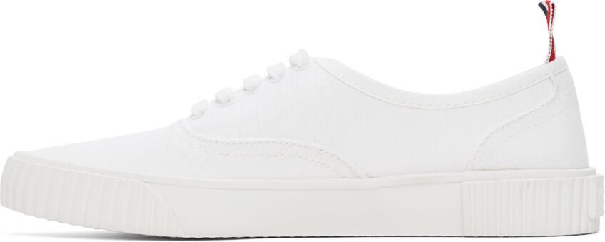 Thom Browne White Heritage Vulcanized Sneaker - Picture 2