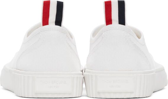 Thom Browne White Heritage Vulcanized Sneaker - Picture 4
