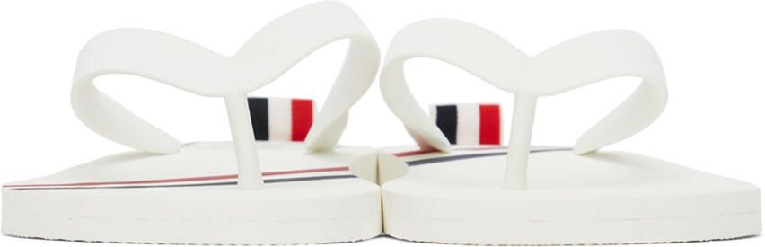 Thom Browne White RWB Strip Flip Flops - Picture 3