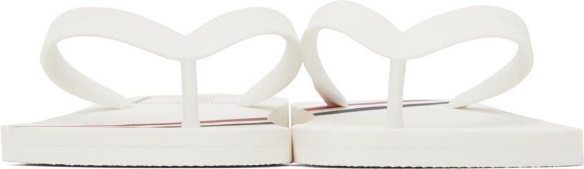 Thom Browne White RWB Stripe Flip-Flops - Picture 3
