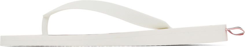 Thom Browne White RWB Stripe Flip-Flops - Picture 4