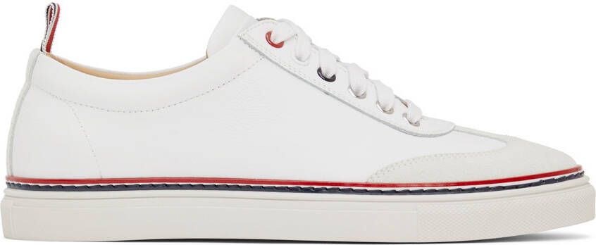 Thom Browne White Calfskin Sneakers