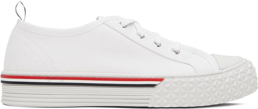 Thom Browne White Collegiate Sneakers