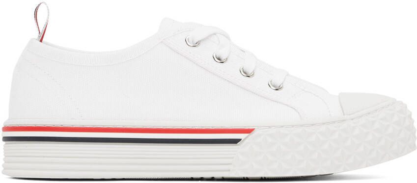Thom Browne White Collegiate Sneakers - Picture 5