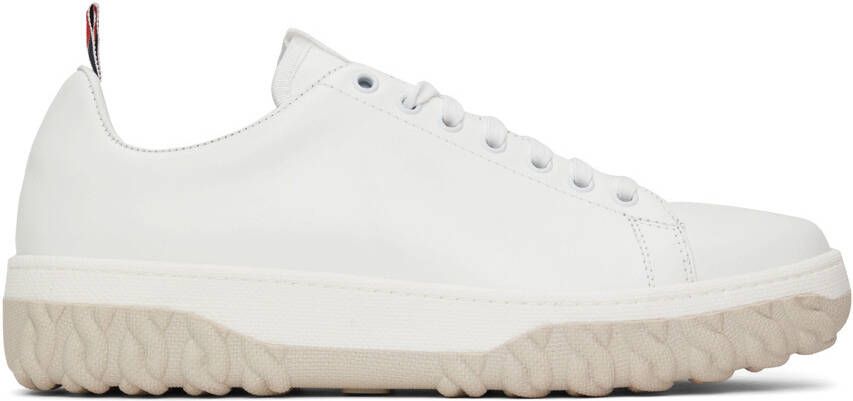 Thom Browne White Court Sneakers - Picture 5