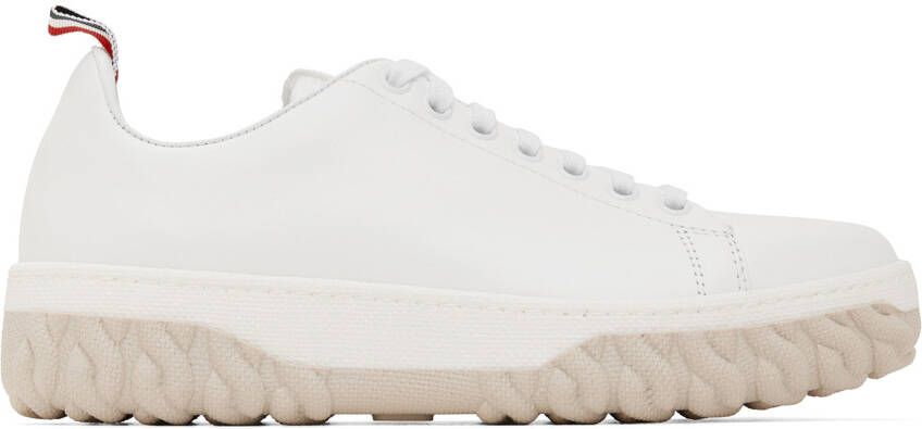 Thom Browne White Court Sneakers - Picture 5