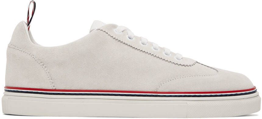 Thom Browne White Field Low-Top Sneakers