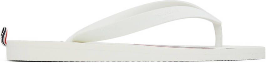 Thom Browne White RWB Strip Flip Flops - Picture 5
