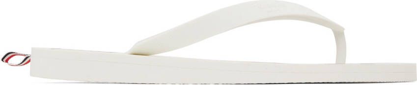 Thom Browne White RWB Stripe Flip-Flops - Picture 5