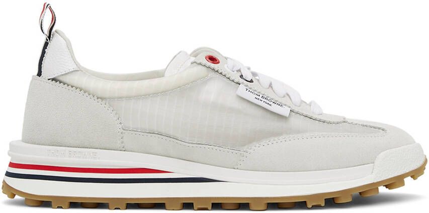 Thom Browne White Unlined Tech Runner Sneakers - Picture 5