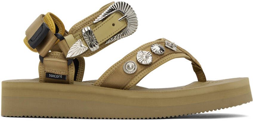 Toga Pulla Beige Suicoke Edition Tono Sandals - Picture 4