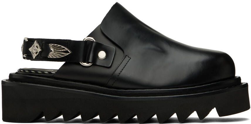 Toga Pulla Black Embellished Loafers - Picture 7