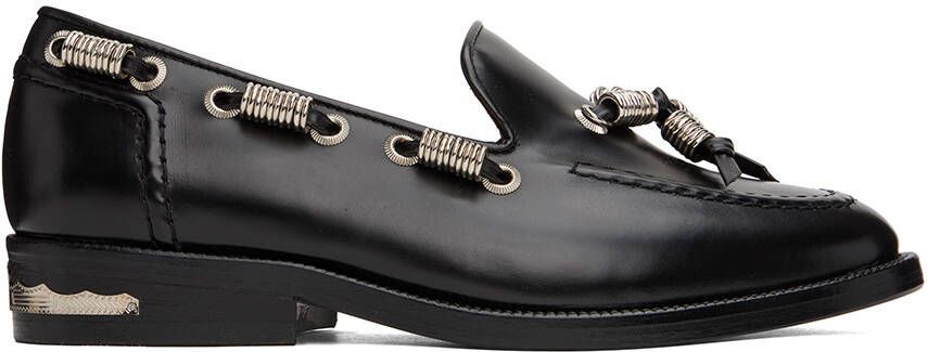 Toga Pulla Black Embellished Loafers