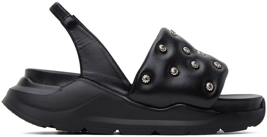 Toga Pulla Black Embellished Sandals - Picture 5