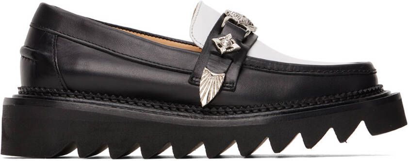 Toga Pulla Black Leather Loafers - Picture 2