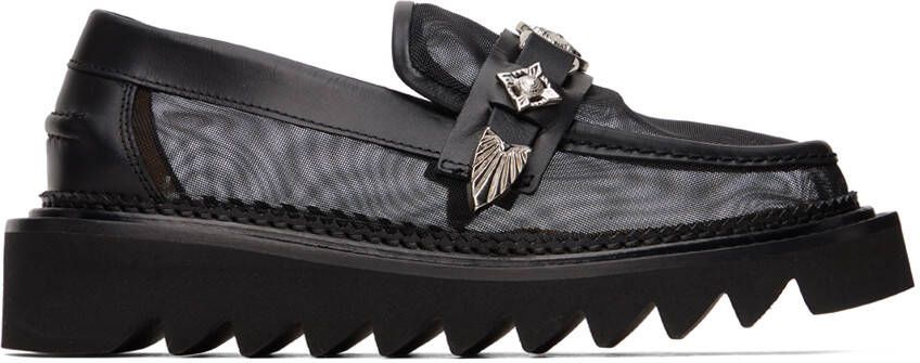 Toga Pulla Black Semi-Sheer Loafers