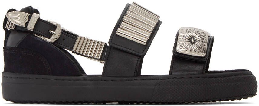 Toga Pulla Black Sneaker Sandals - Picture 5