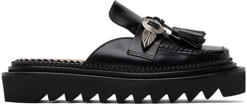 Toga Pulla Black Tassel Loafers - Picture 5