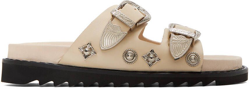 Toga Pulla SSENSE Exclusive Beige Buckle Sandals - Picture 5