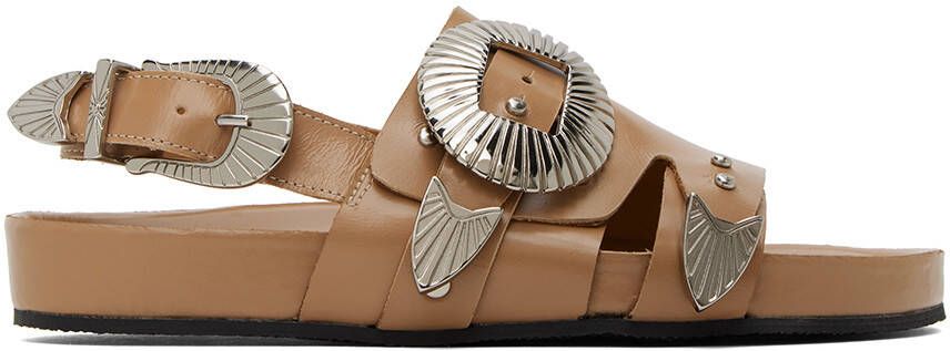 Toga Pulla SSENSE Exclusive Beige Hardware Sandals - Picture 6