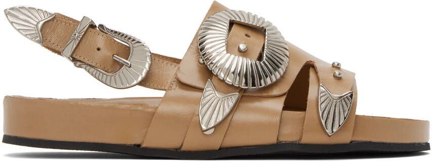 Toga Pulla SSENSE Exclusive Beige Hardware Sandals - Picture 10