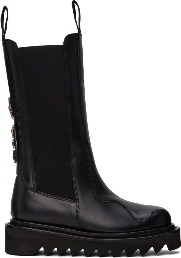 Toga Pulla SSENSE Exclusive Black Embellished Boots - Picture 11