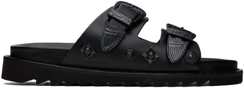 Toga Pulla SSENSE Exclusive Black Buckle Sandals - Picture 5