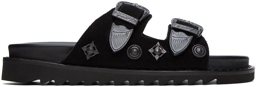 Toga Pulla SSENSE Exclusive Black Buckle Sandals - Picture 5
